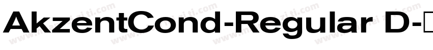 AkzentCond-Regular D字体转换